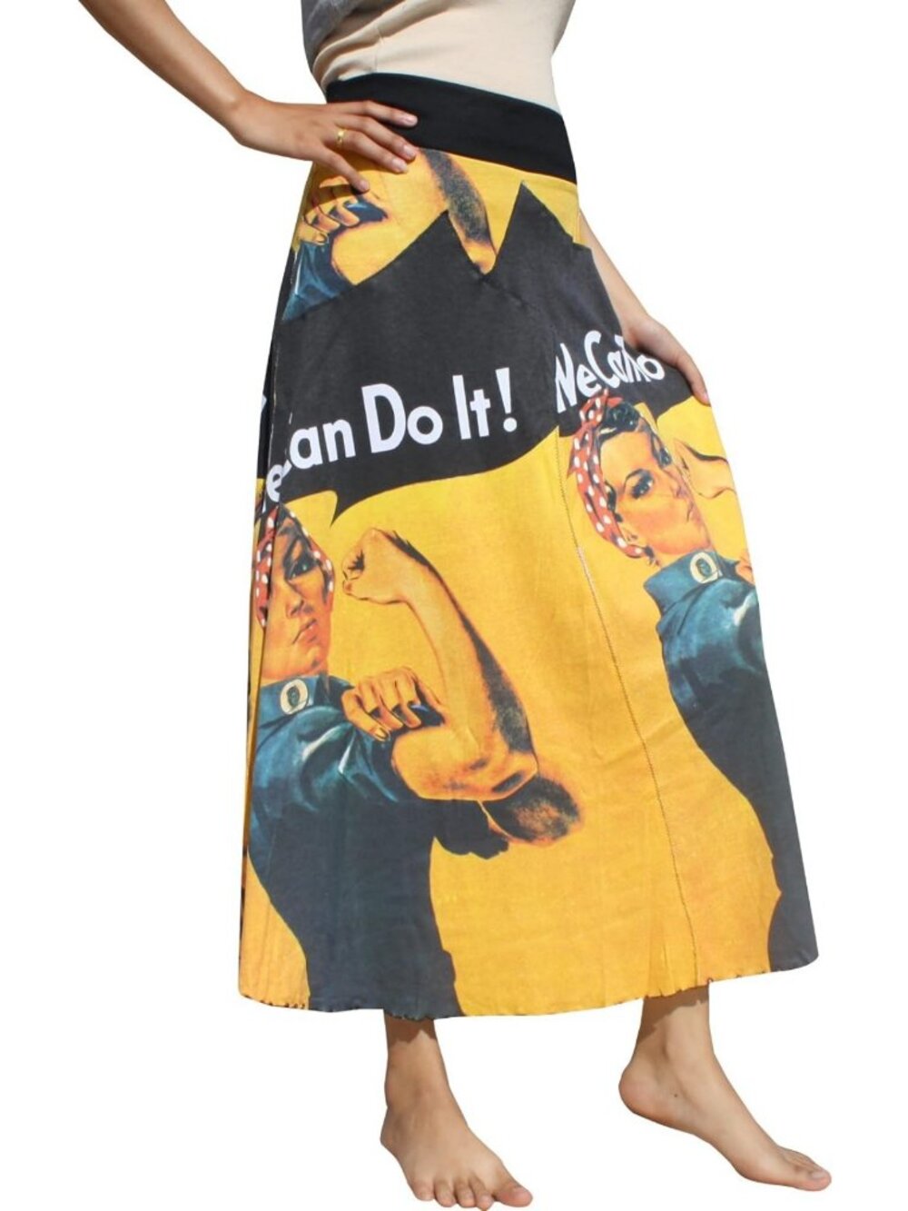 Art-Inspired Skirt Featuring Famous Artists: Dali, Monet, Klimt, Van Gogh, Degas